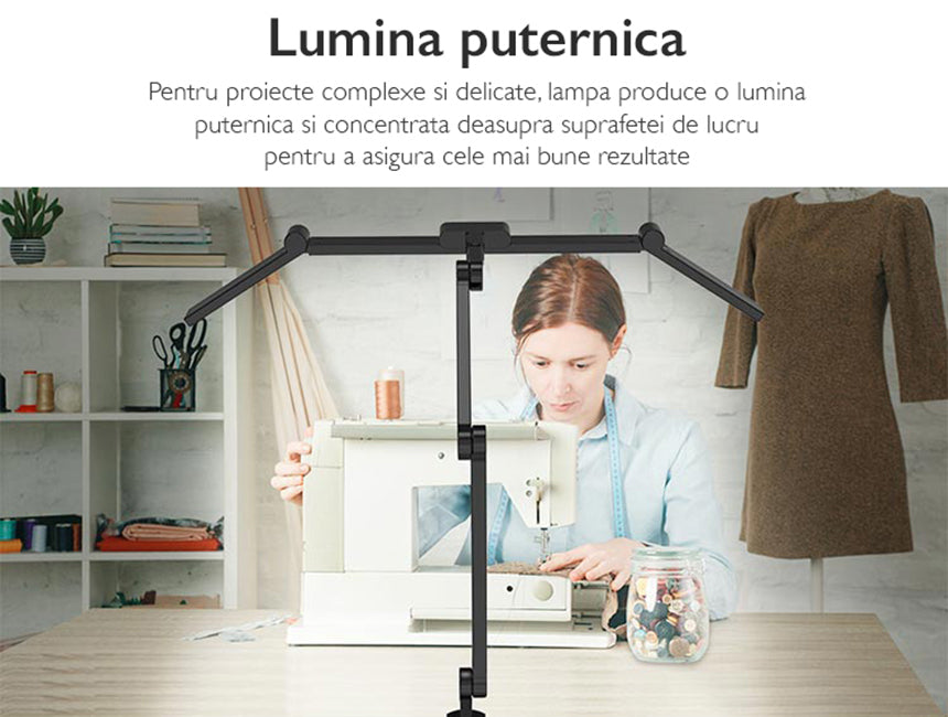 Lampa de birou LED tripla Huerler Office Max Lampa de birou LED tripla Huerler Office Max